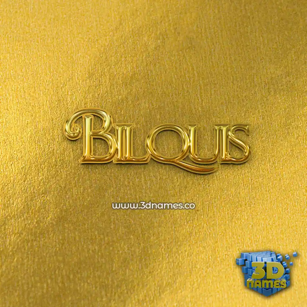 bilquis in All Gold style - 3D name wallpaper