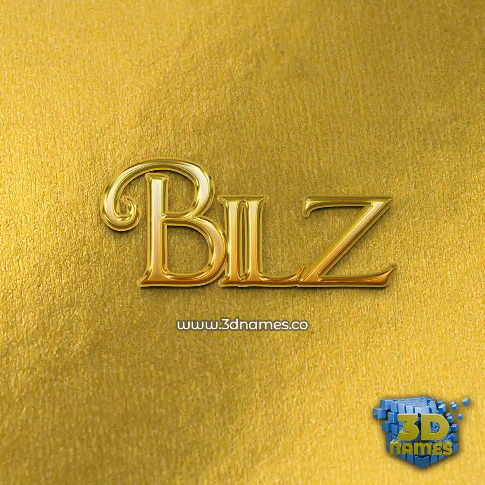bilz in All Gold style - 3D name wallpaper