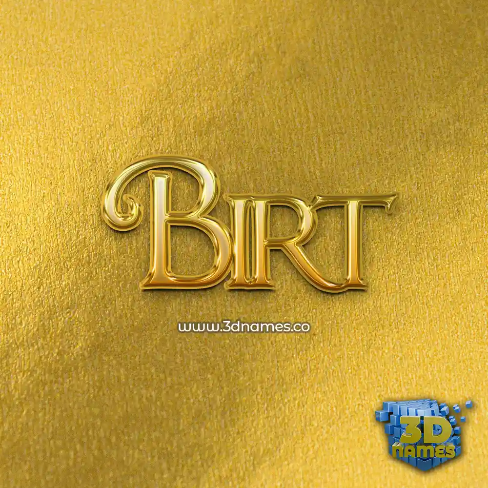 birt in All Gold style - 3D name wallpaper