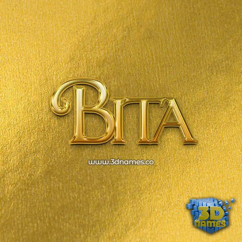 bita in All Gold style - 3D name wallpaper