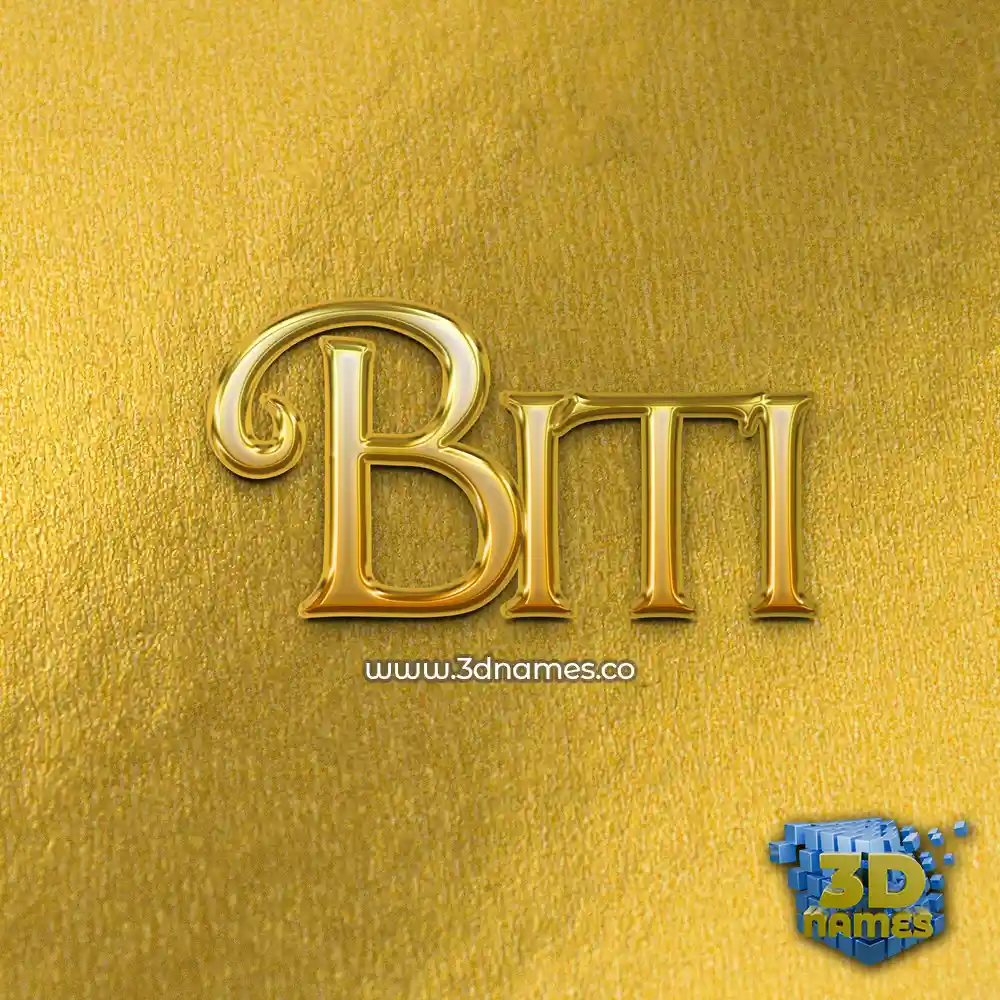 biti in All Gold style - 3D name wallpaper