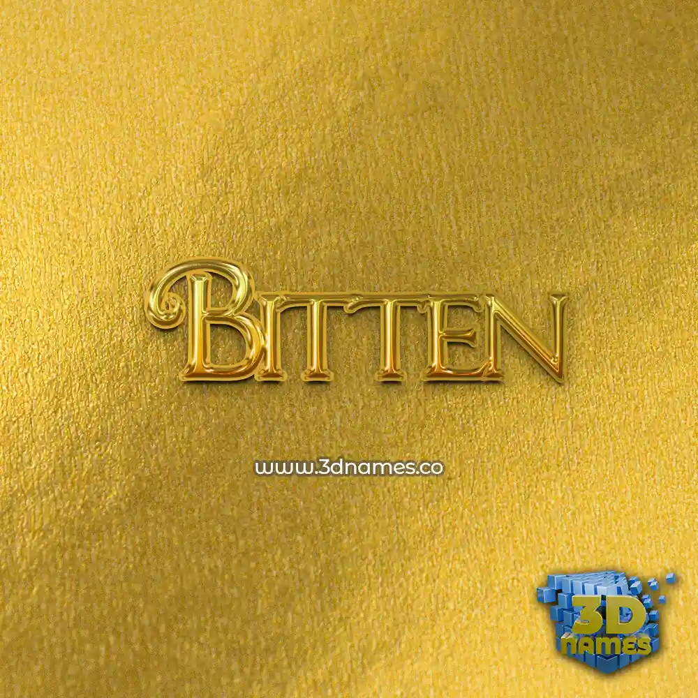 bitten in All Gold style - 3D name wallpaper