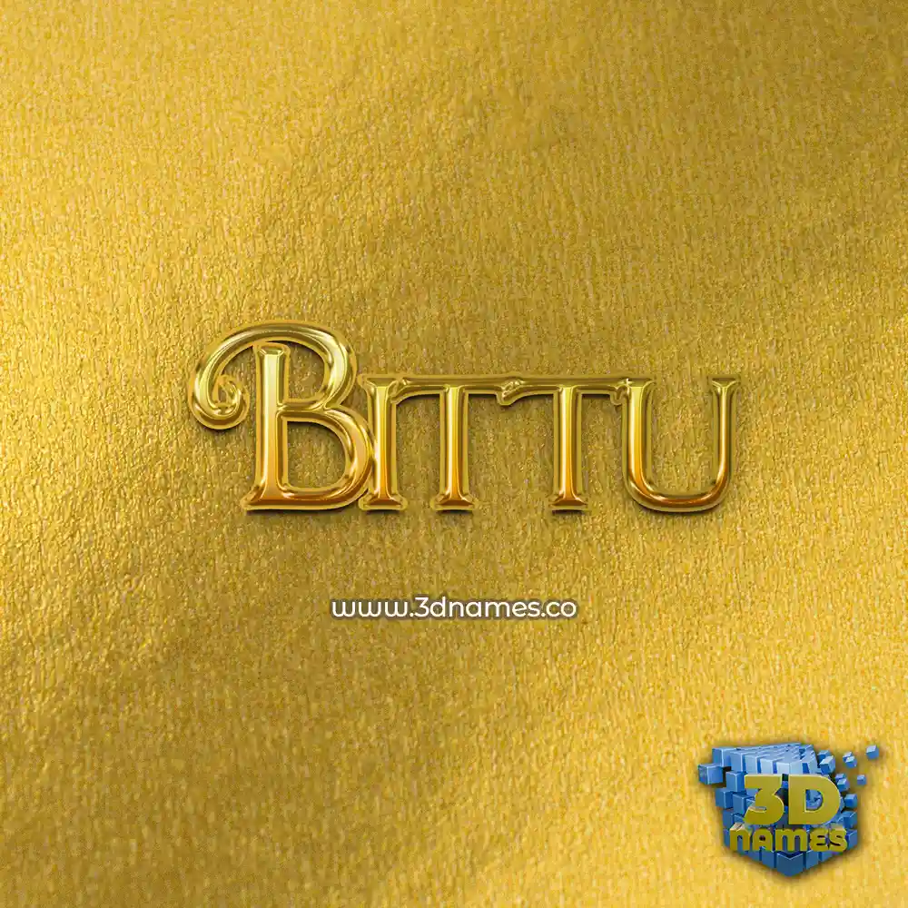 bittu in All Gold style - 3D name wallpaper