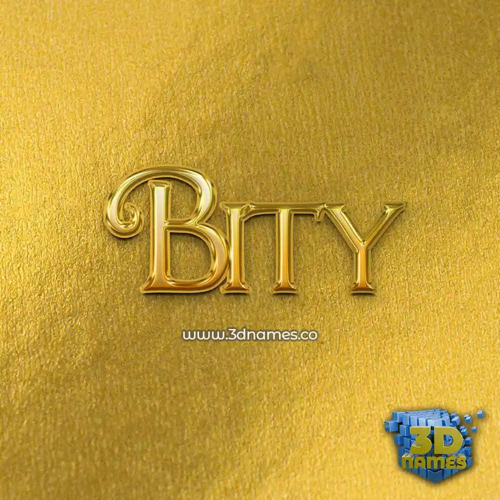 bity in All Gold style - 3D name wallpaper