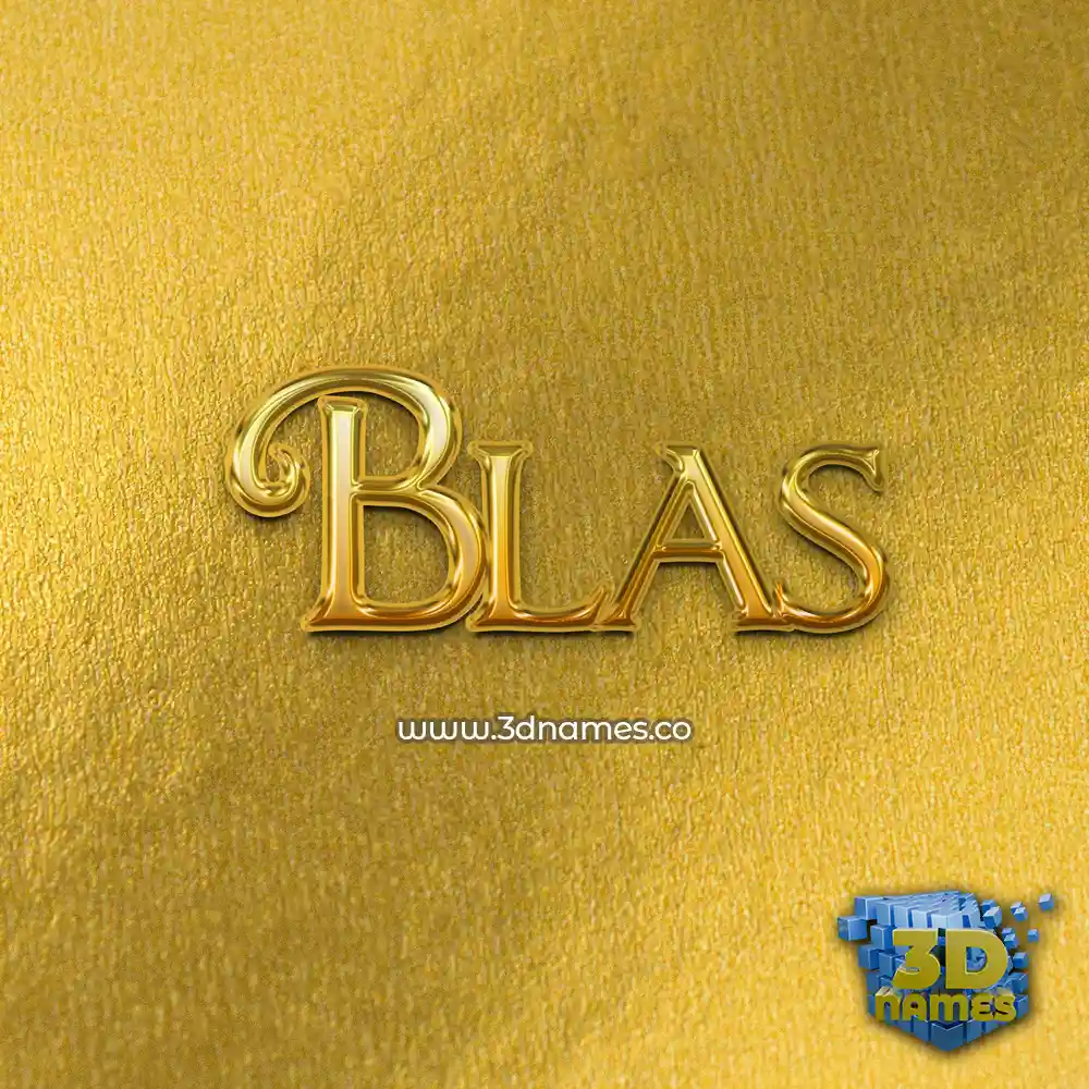 blas in All Gold style - 3D name wallpaper