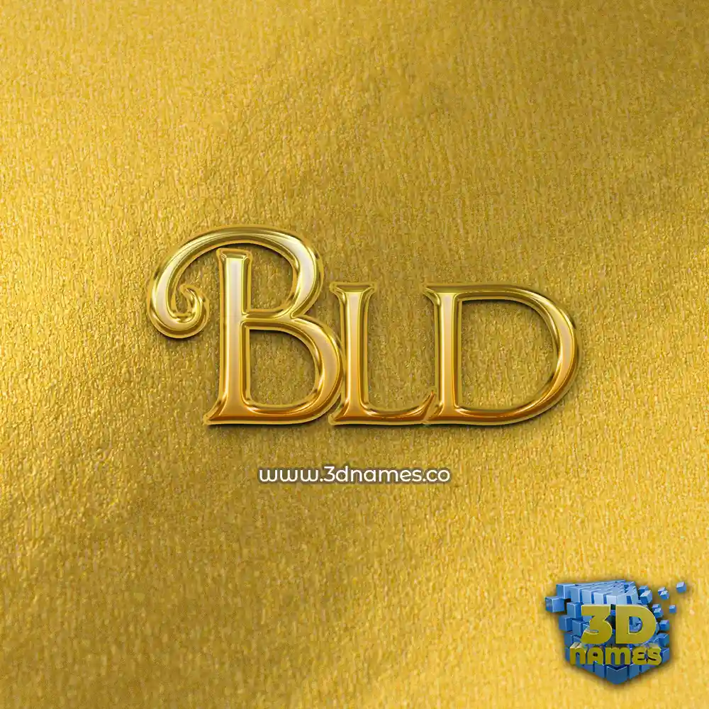bld in All Gold style - 3D name wallpaper