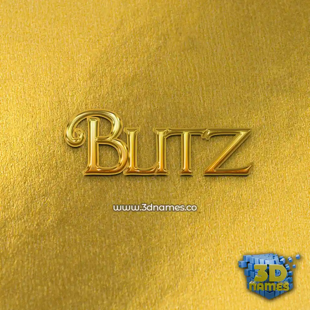 blitz in All Gold style - 3D name wallpaper