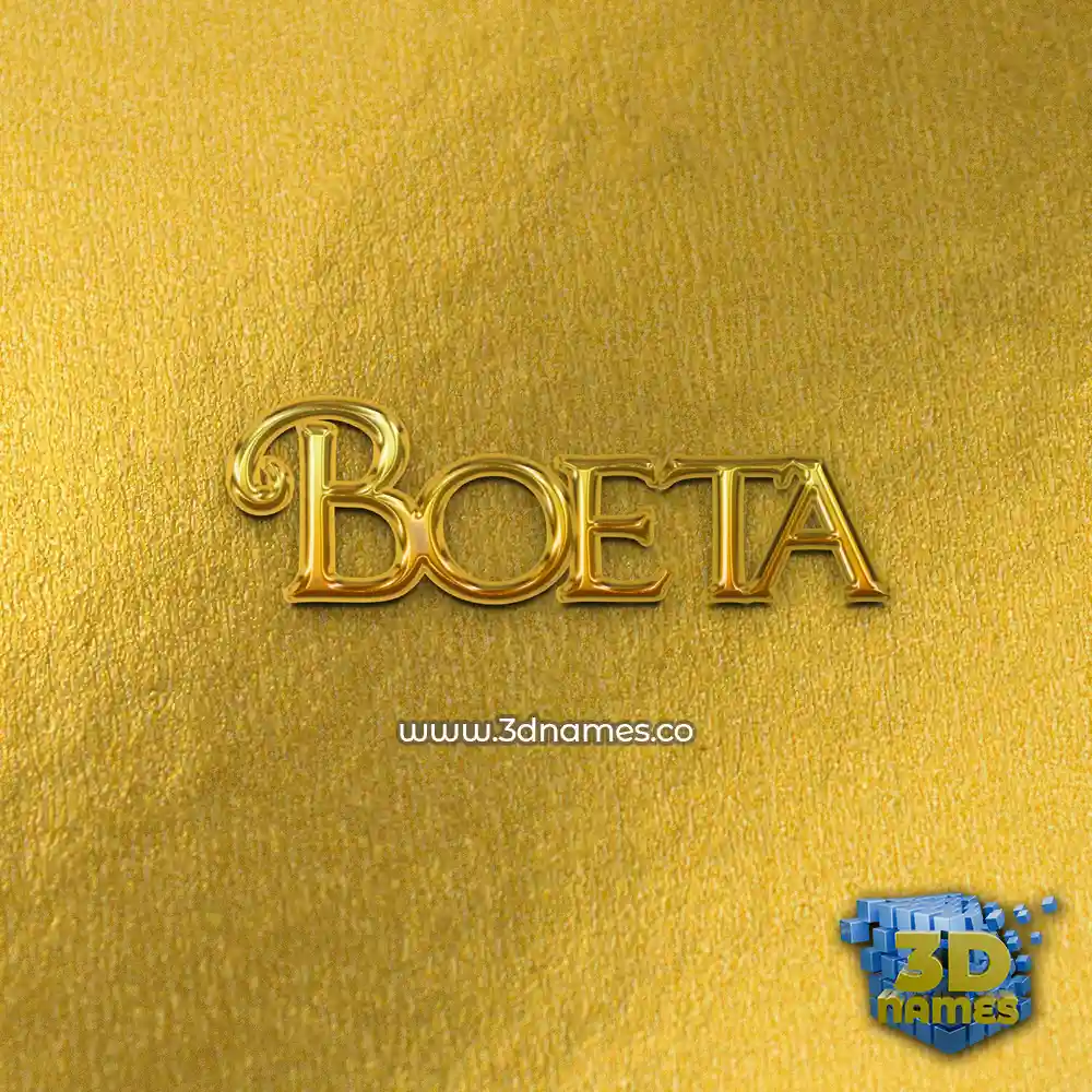 boeta in All Gold style - 3D name wallpaper