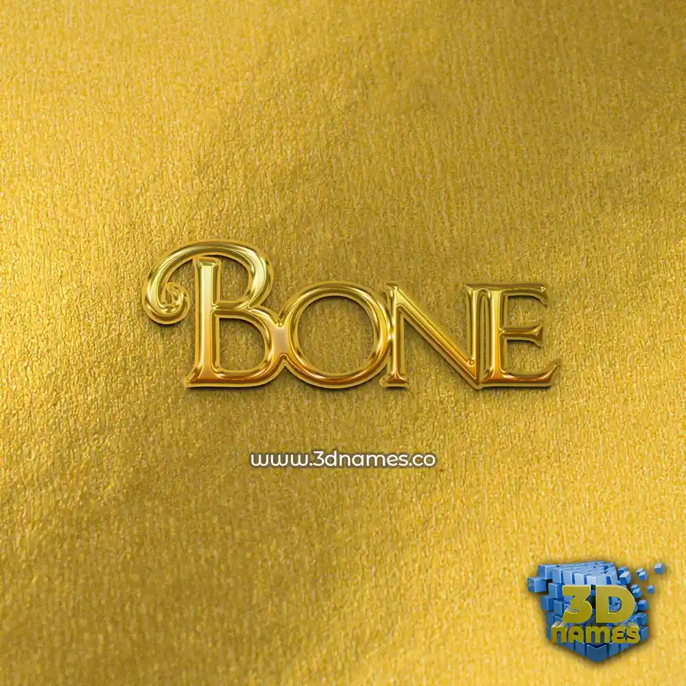 bone in All Gold style - 3D name wallpaper
