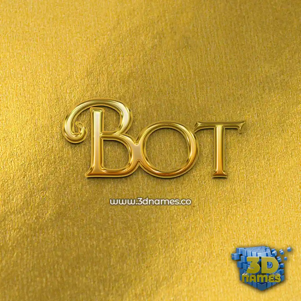 bot in All Gold style - 3D name wallpaper