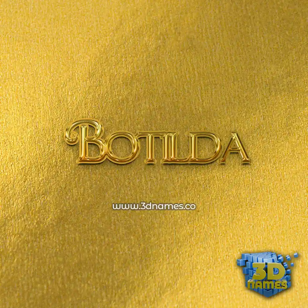 botilda in All Gold style - 3D name wallpaper