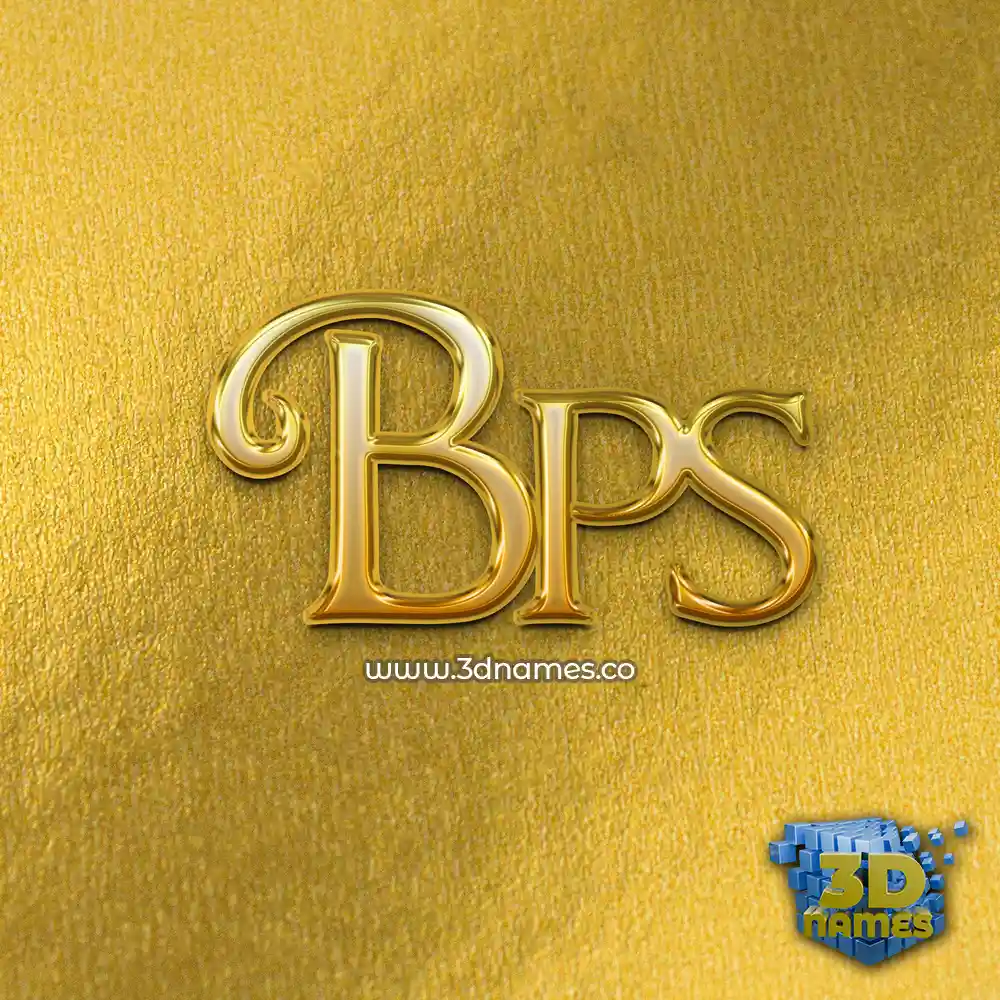 bps in All Gold style - 3D name wallpaper