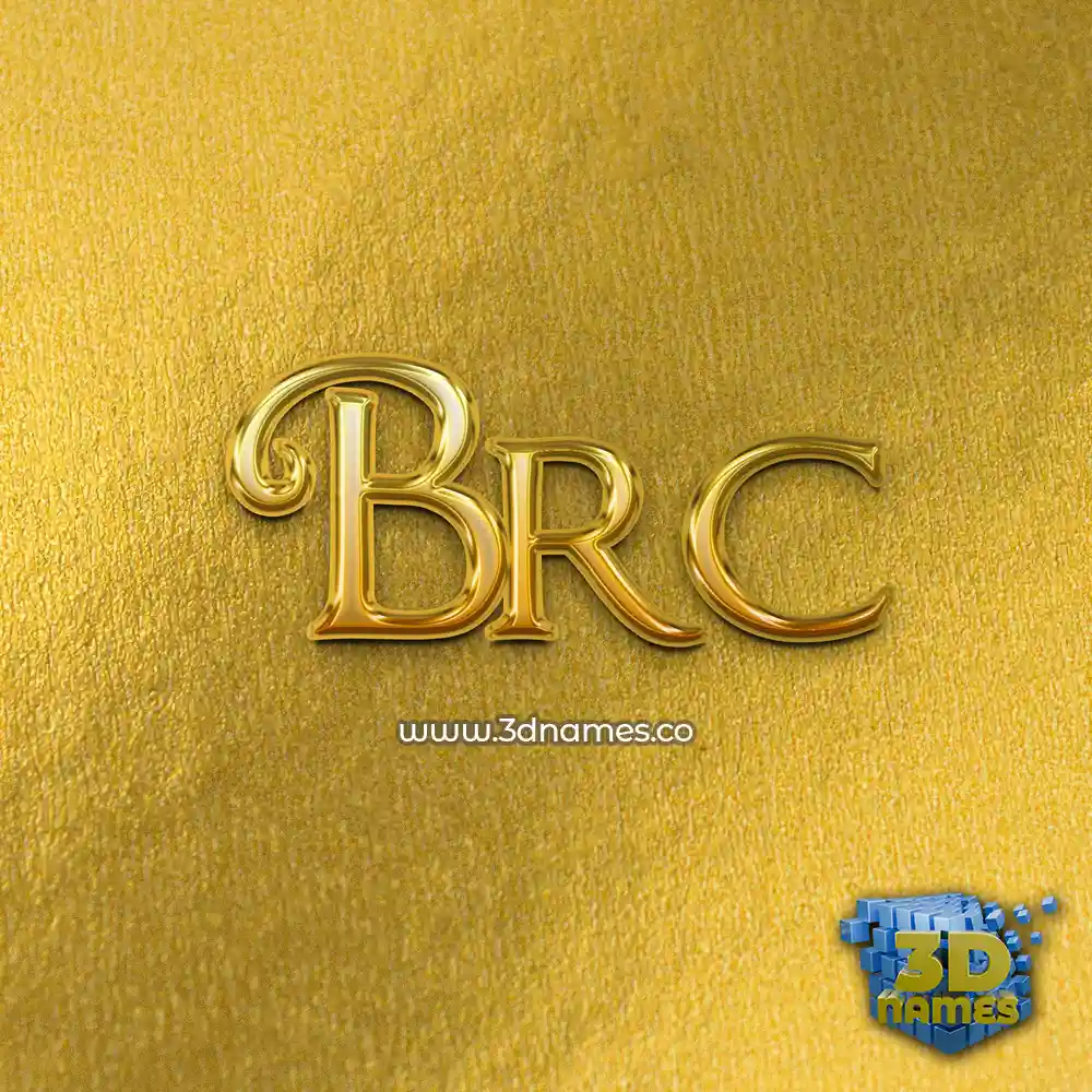 brc in All Gold style - 3D name wallpaper