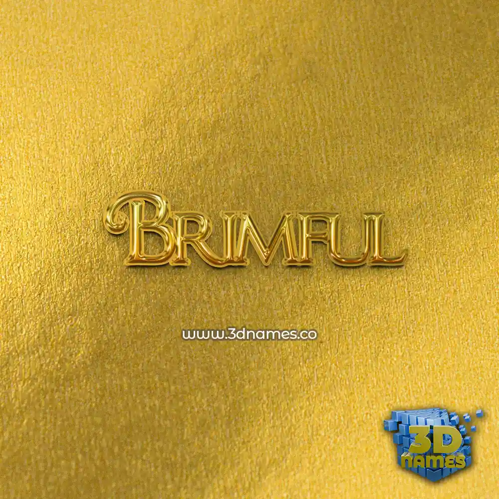 brimful in All Gold style - 3D name wallpaper