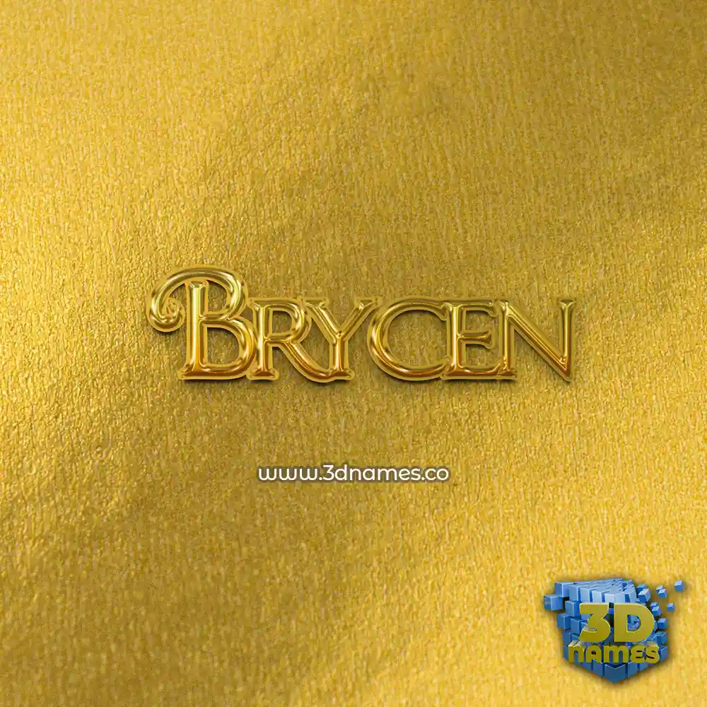 brycen in All Gold style - 3D name wallpaper