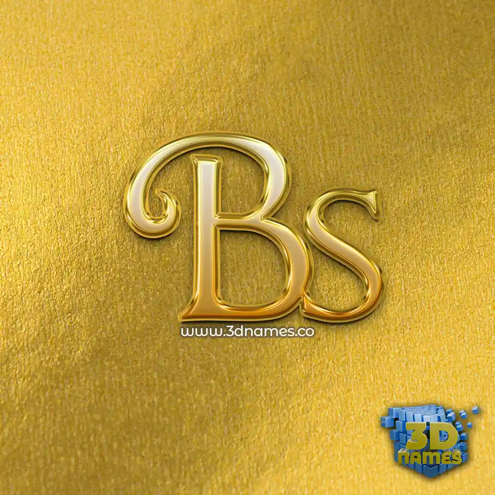 bs in All Gold style - 3D name wallpaper