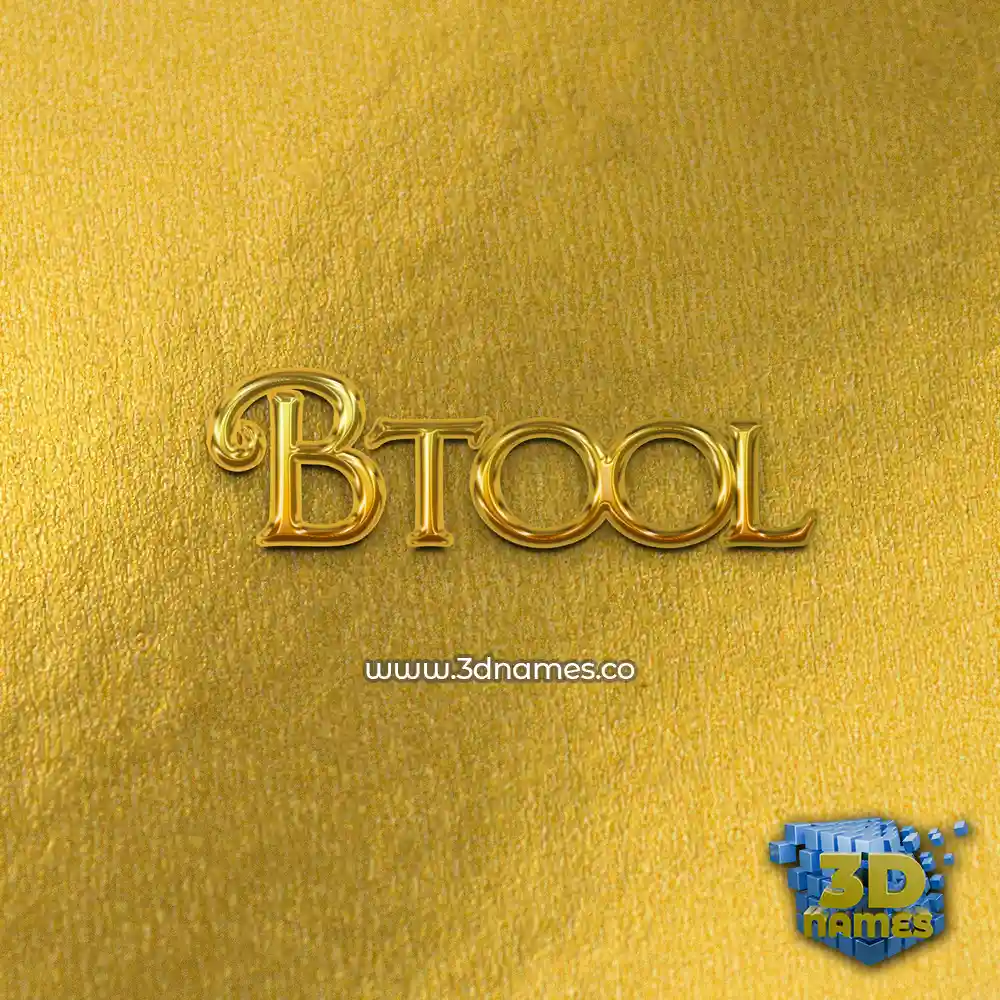 btool in All Gold style - 3D name wallpaper