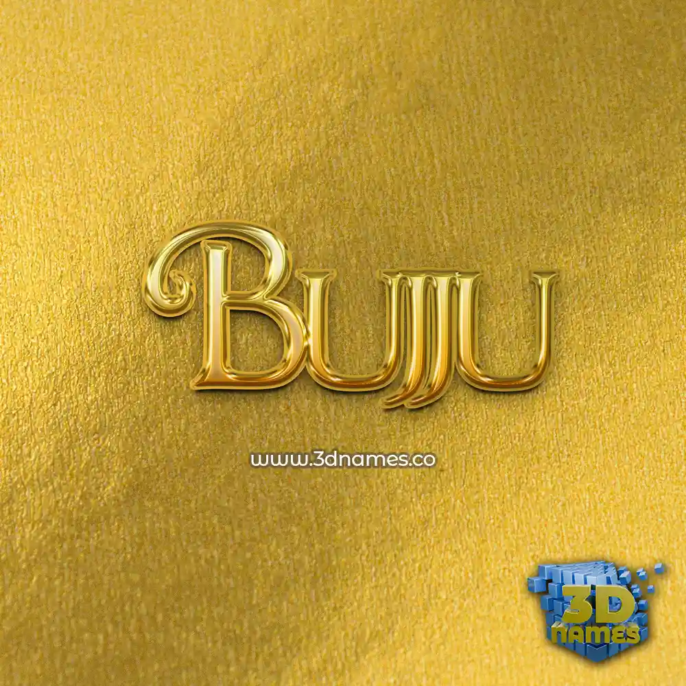 bujju in All Gold style - 3D name wallpaper