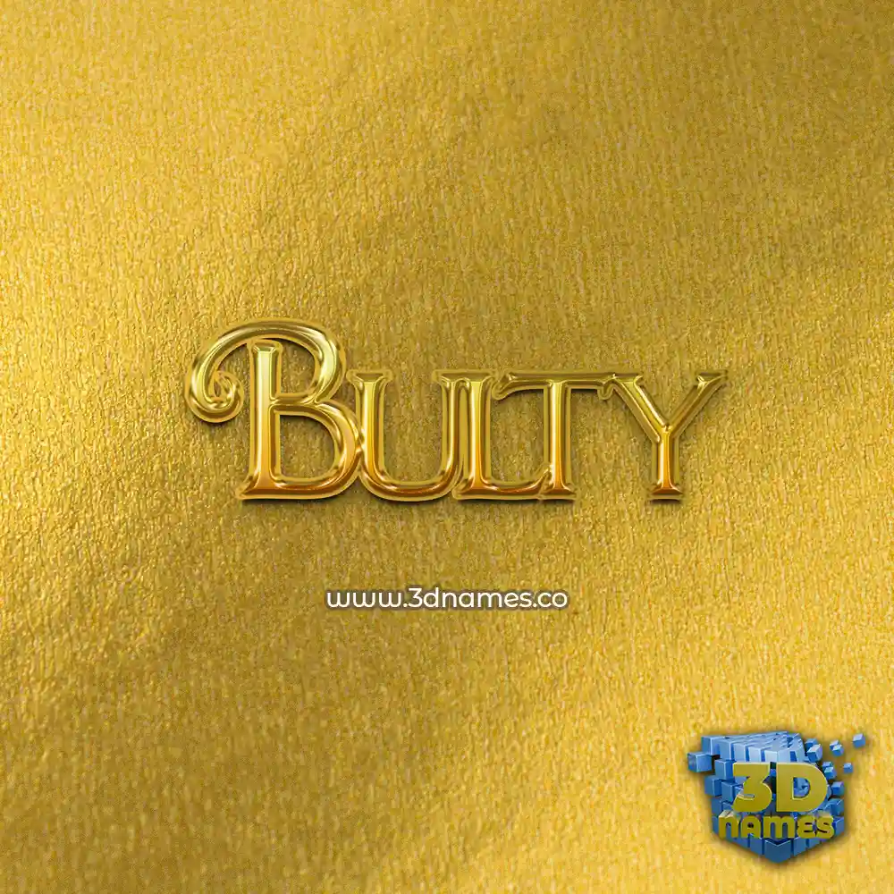 bulty in All Gold style - 3D name wallpaper