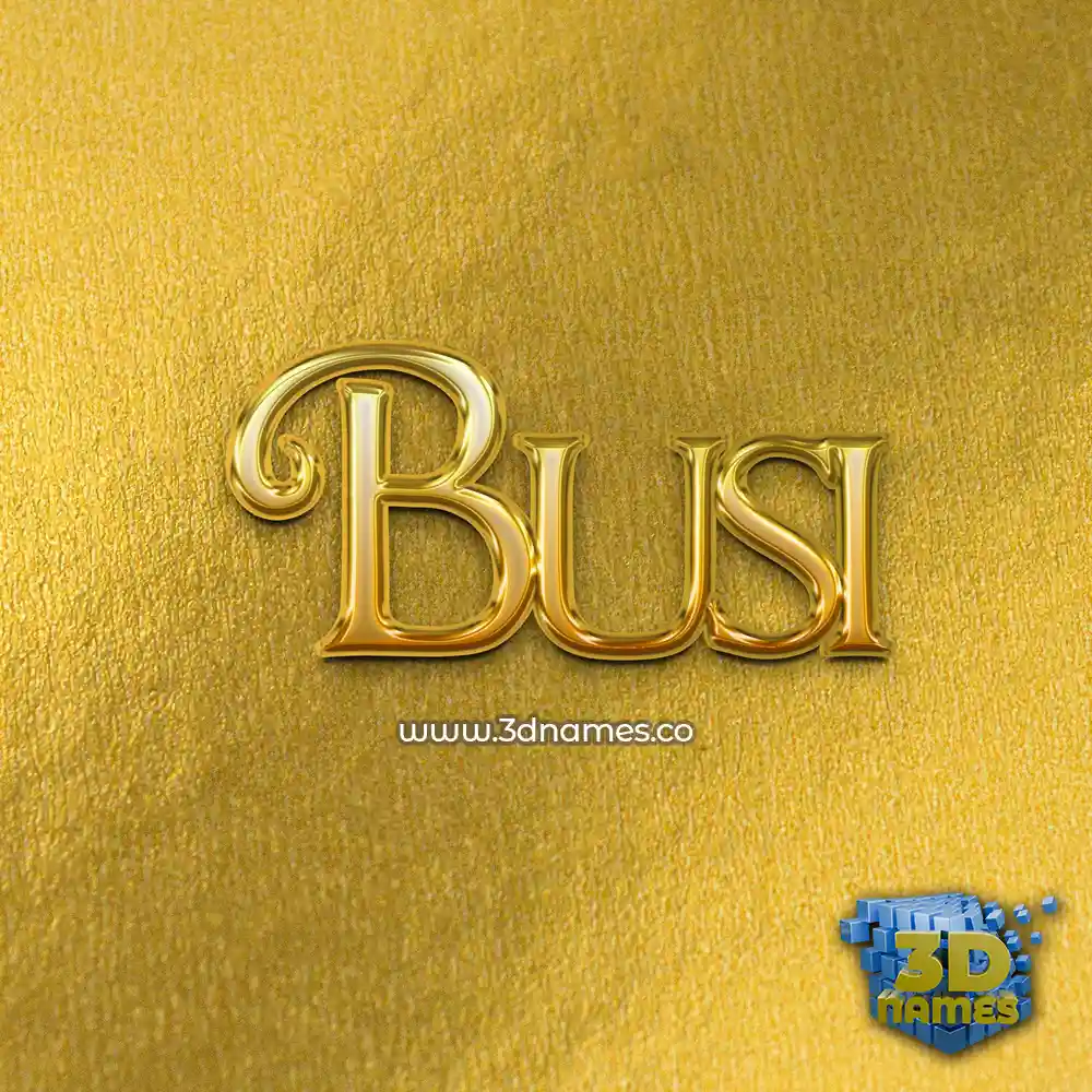 busi in All Gold style - 3D name wallpaper