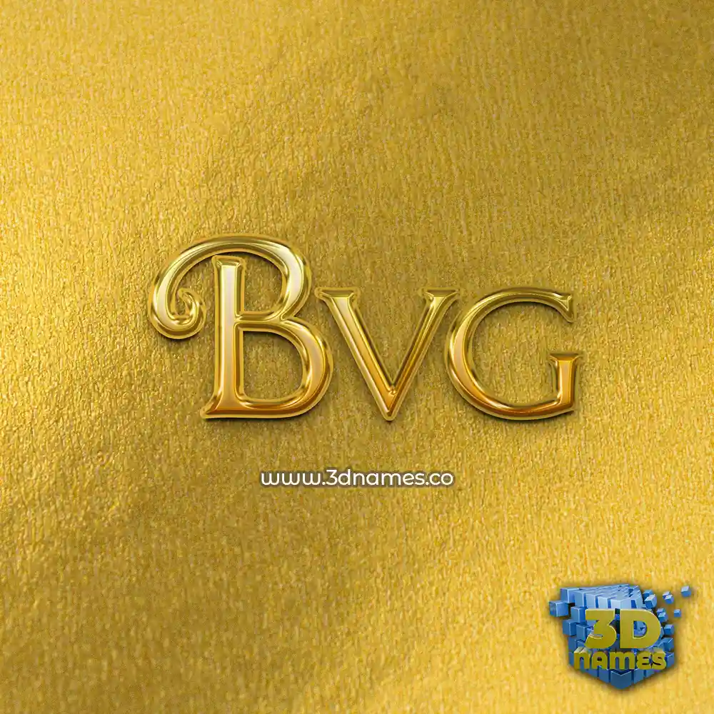 bvg in All Gold style - 3D name wallpaper