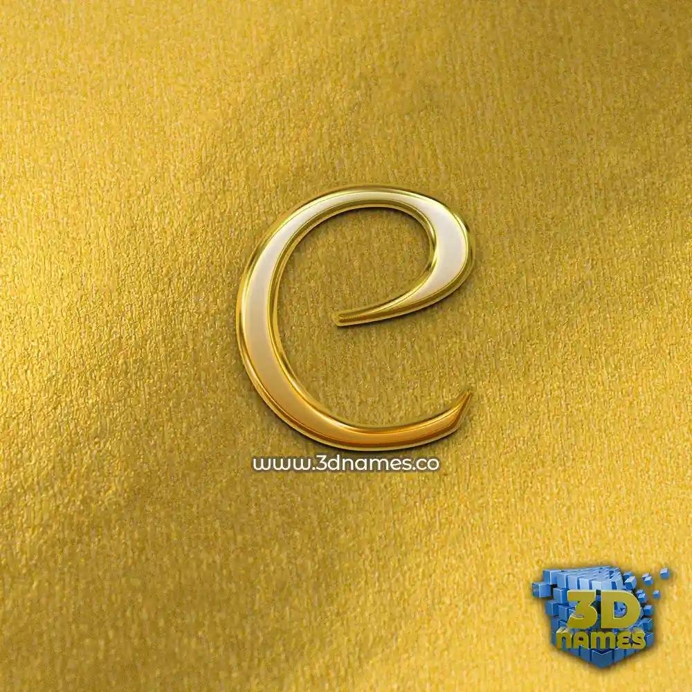 c in All Gold style - 3D name wallpaper