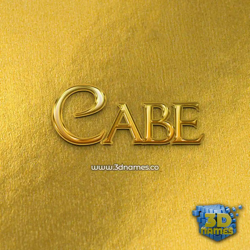 cabe in All Gold style - 3D name wallpaper