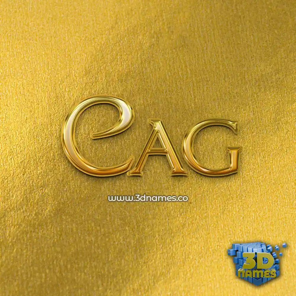 cag in All Gold style - 3D name wallpaper