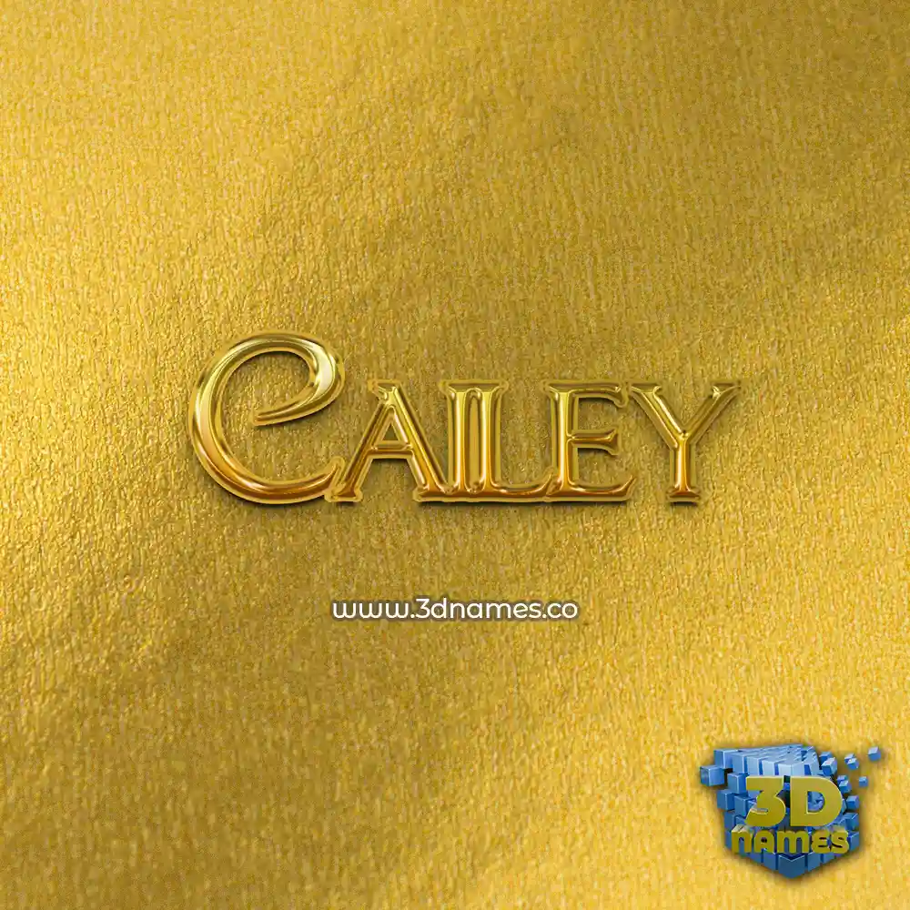 cailey in All Gold style - 3D name wallpaper