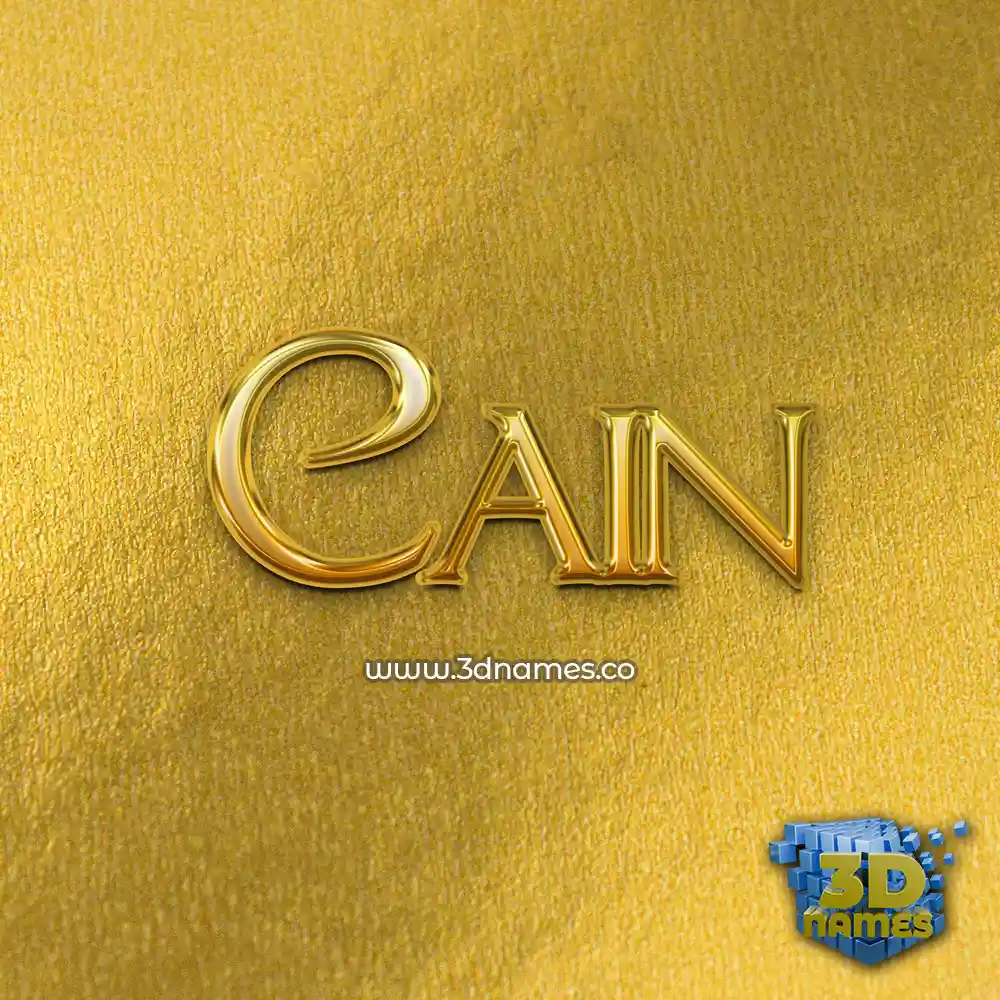 cain in All Gold style - 3D name wallpaper