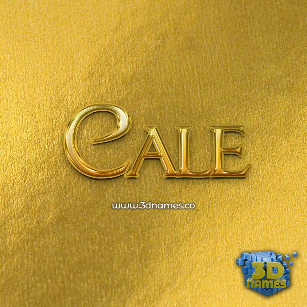 cale in All Gold style - 3D name wallpaper