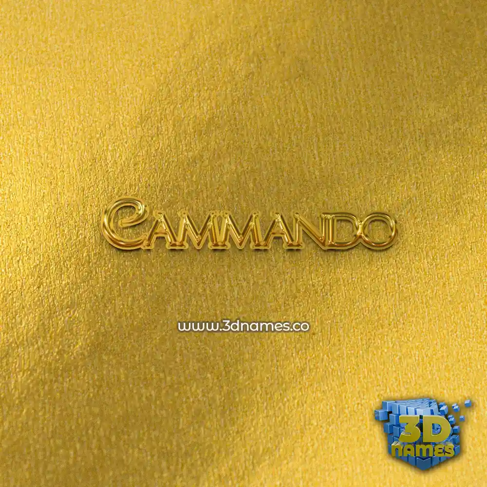 cammando in All Gold style - 3D name wallpaper