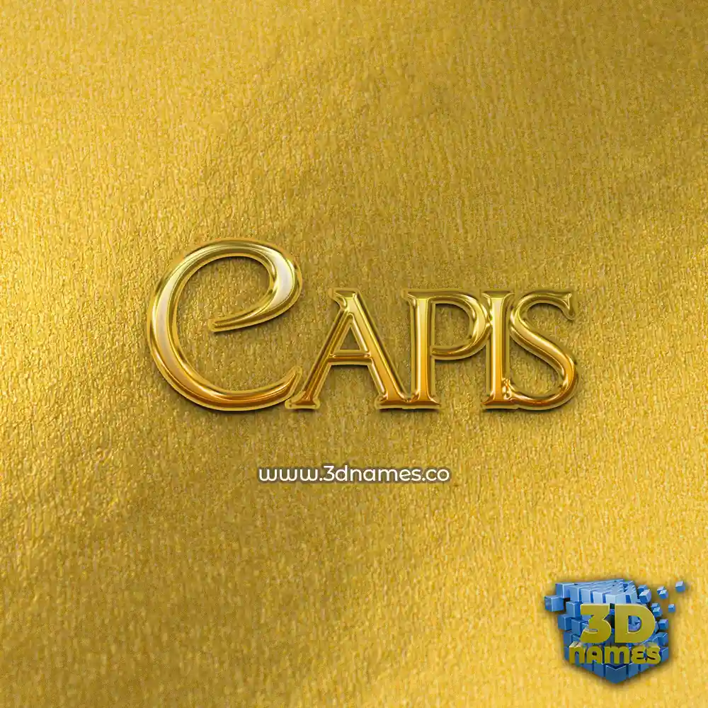 capis in All Gold style - 3D name wallpaper