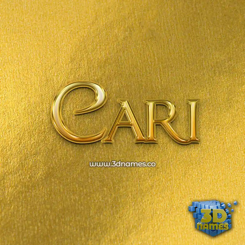 cari in All Gold style - 3D name wallpaper