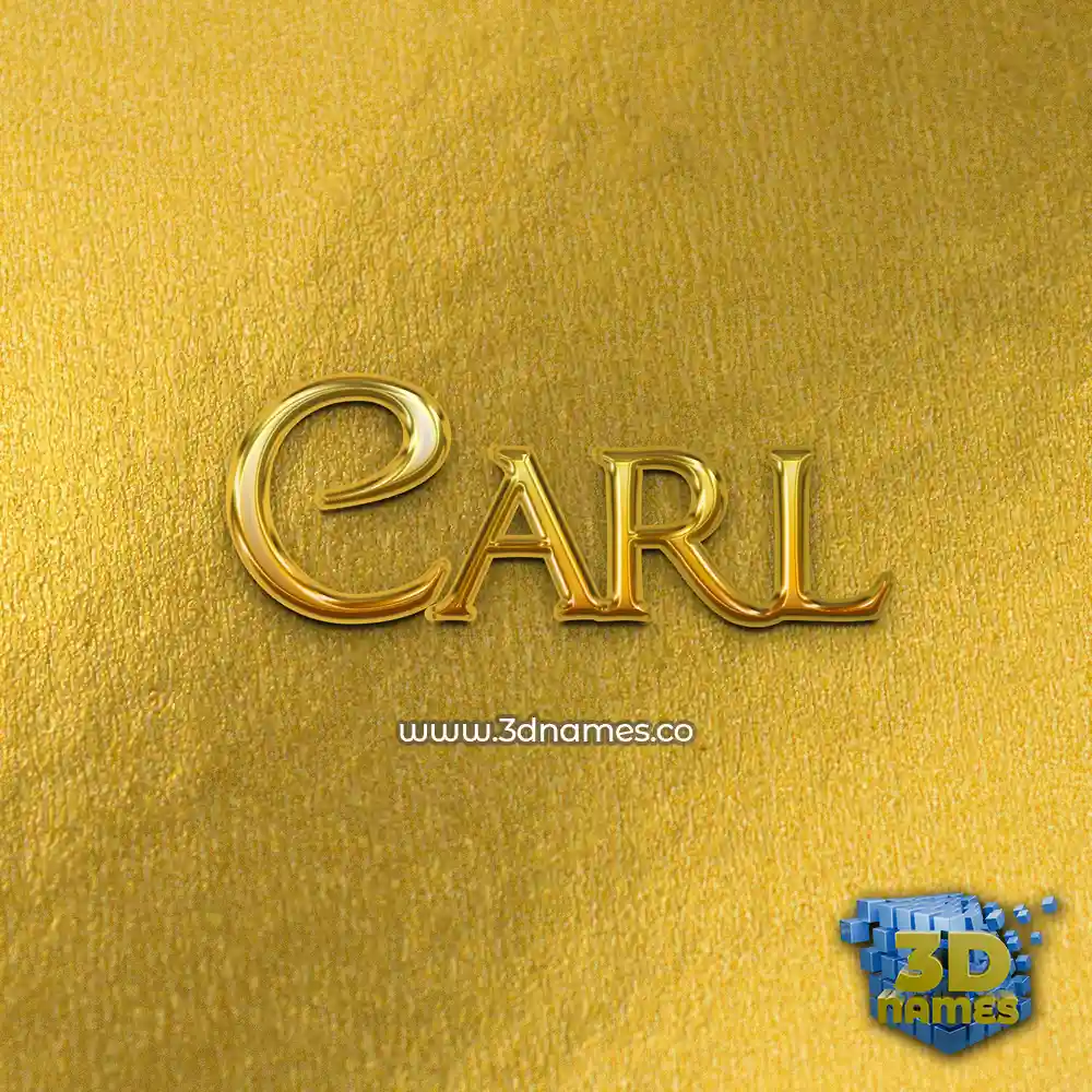 carl in All Gold style - 3D name wallpaper