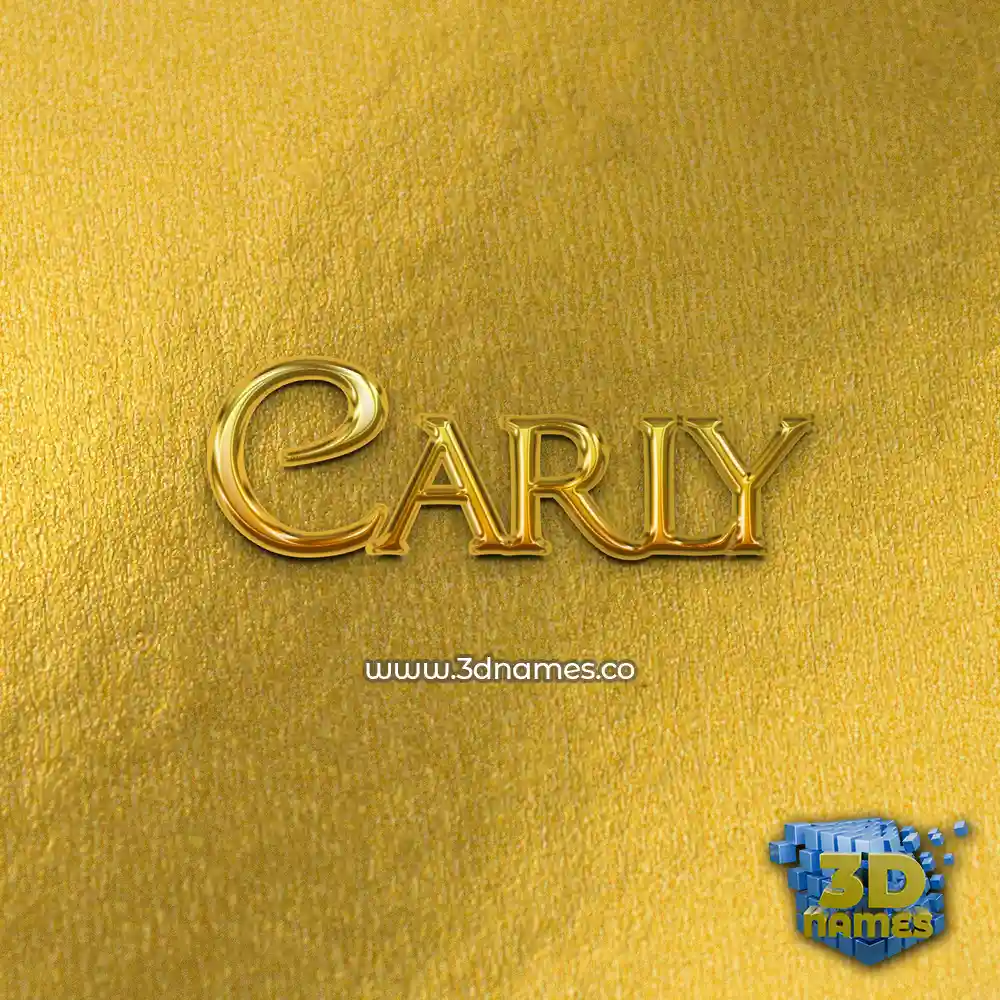 carly in All Gold style - 3D name wallpaper
