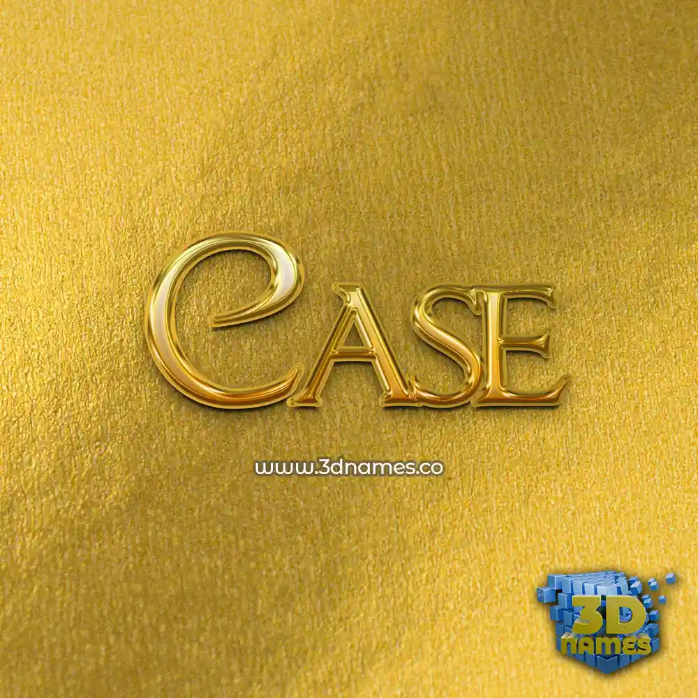 case in All Gold style - 3D name wallpaper
