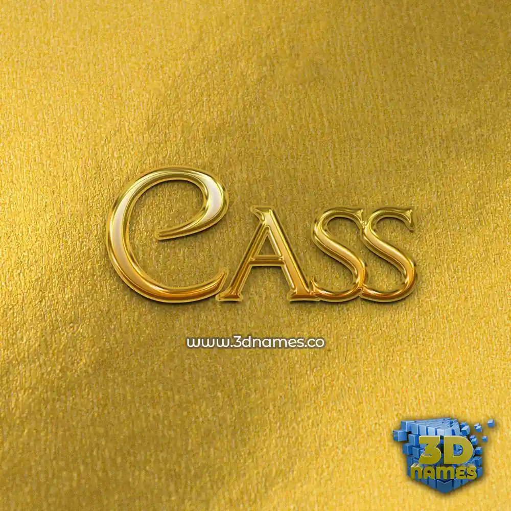 cass in All Gold style - 3D name wallpaper
