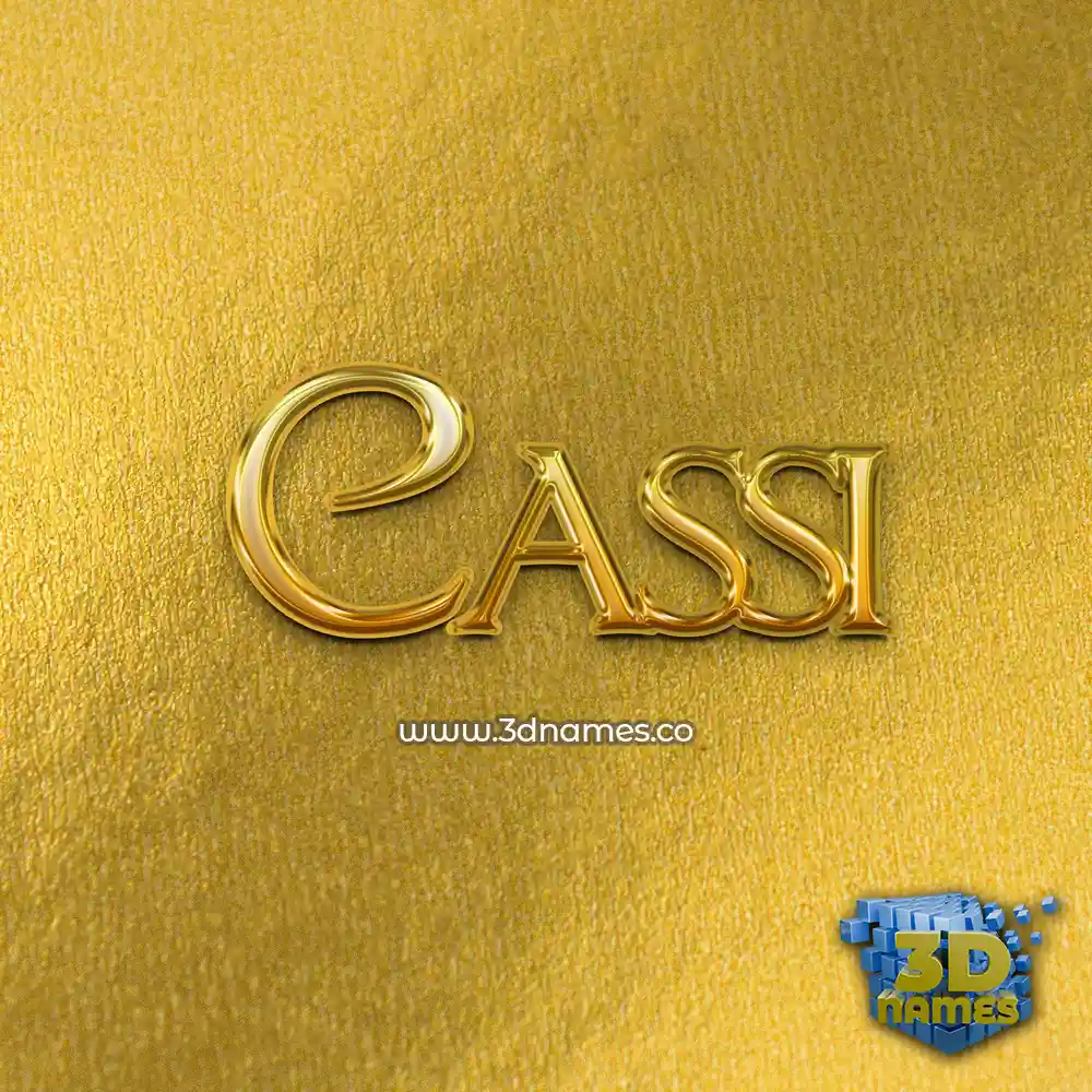 cassi in All Gold style - 3D name wallpaper