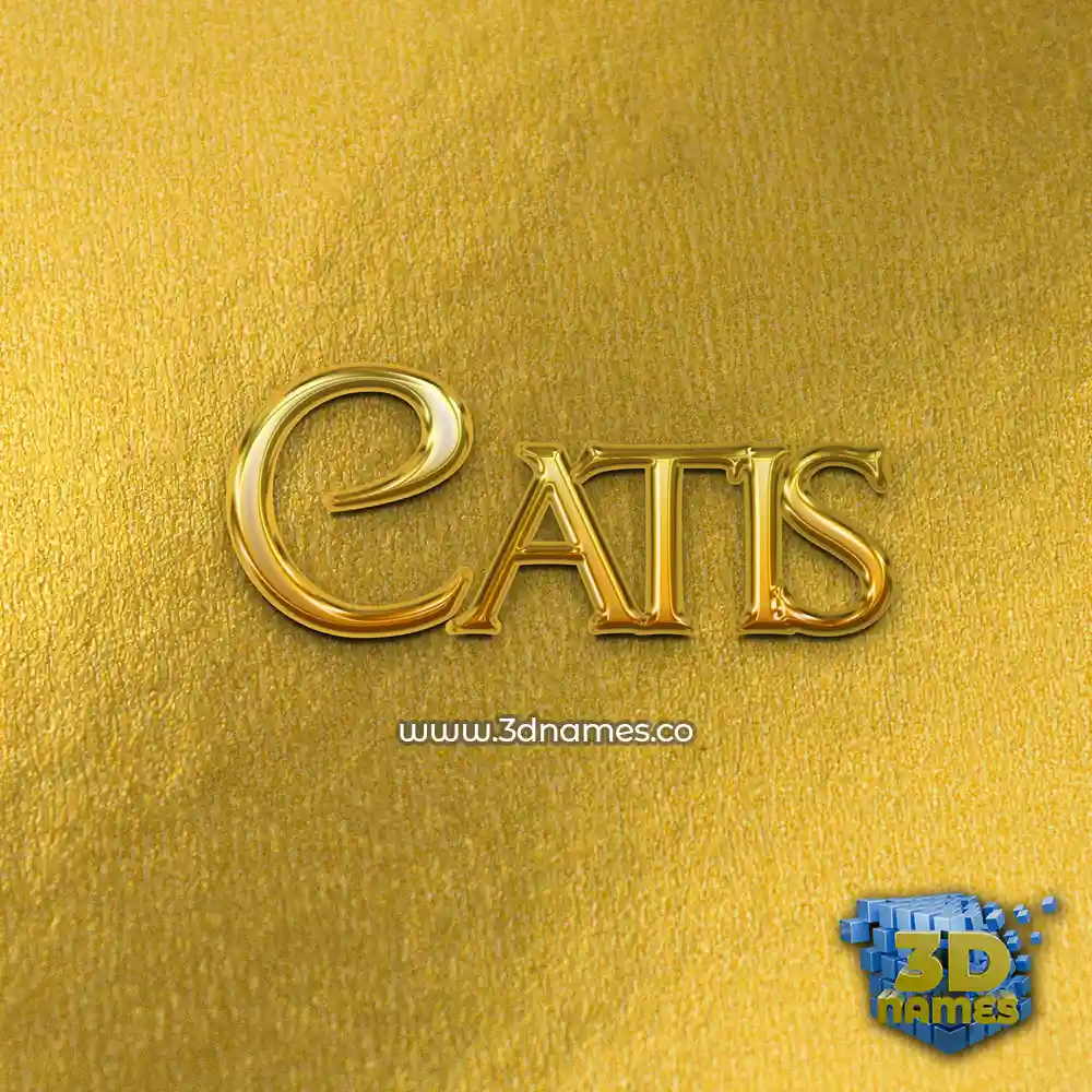 catis in All Gold style - 3D name wallpaper
