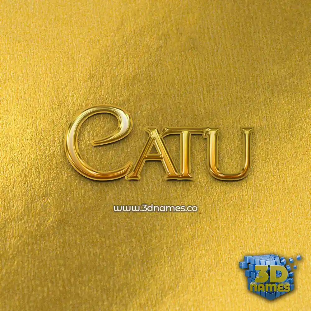 catu in All Gold style - 3D name wallpaper