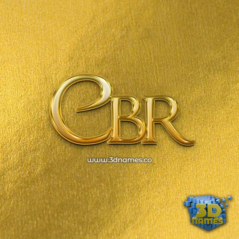 cbr in All Gold style - 3D name wallpaper
