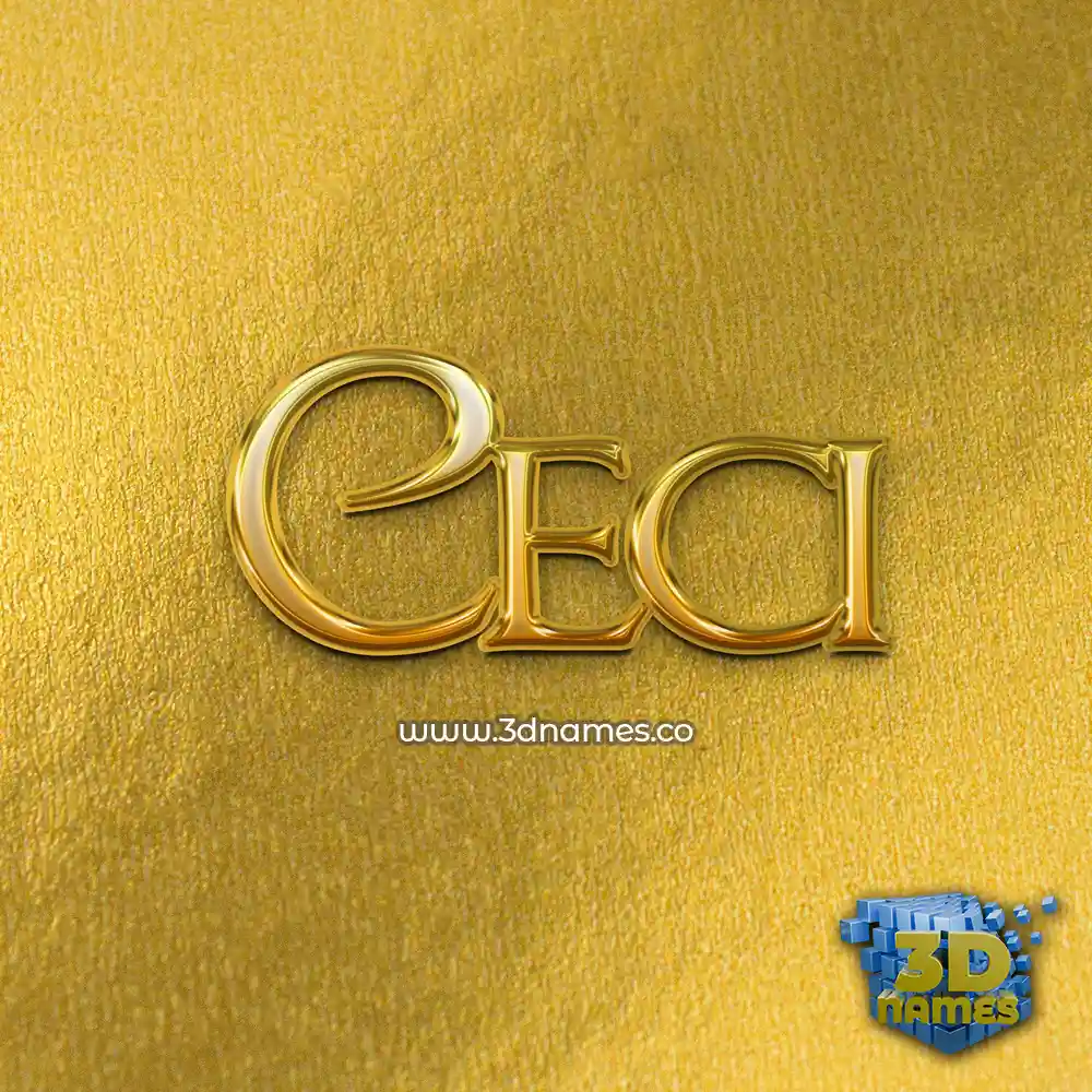 ceci in All Gold style - 3D name wallpaper