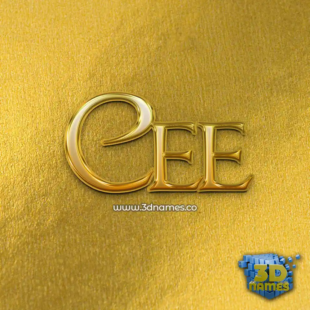 cee in All Gold style - 3D name wallpaper