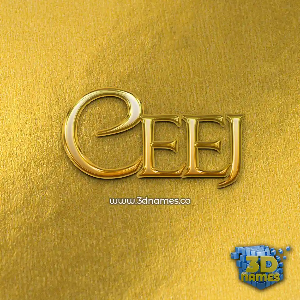 ceej in All Gold style - 3D name wallpaper