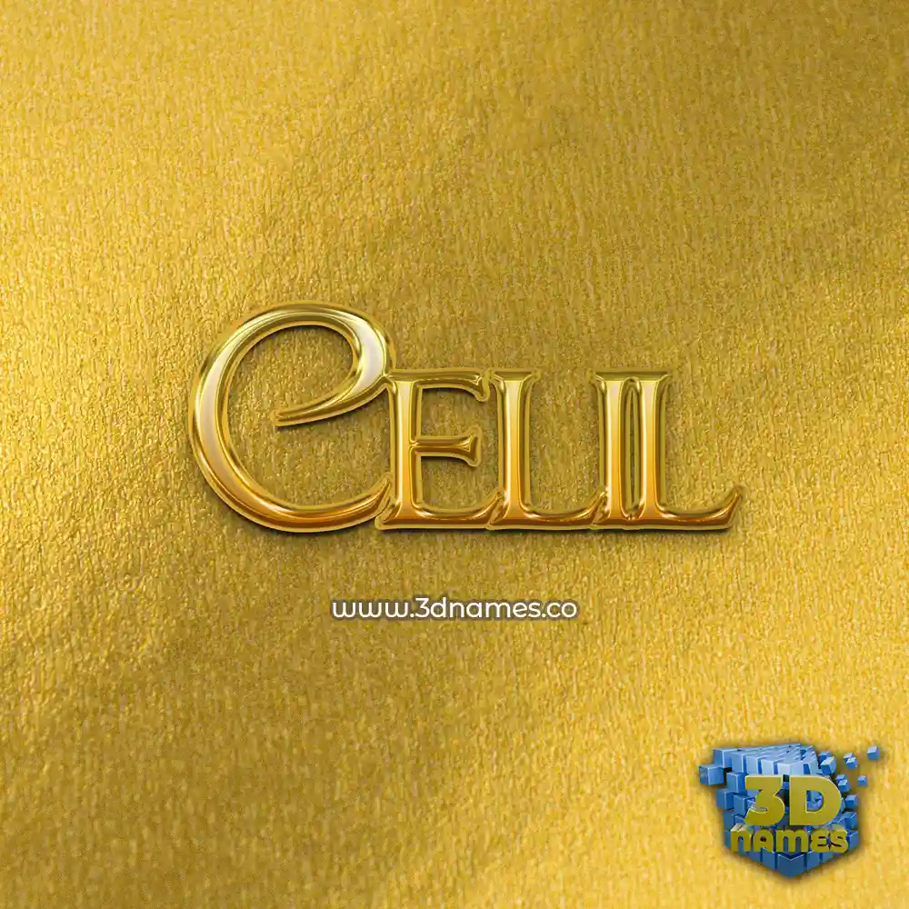celil in All Gold style - 3D name wallpaper