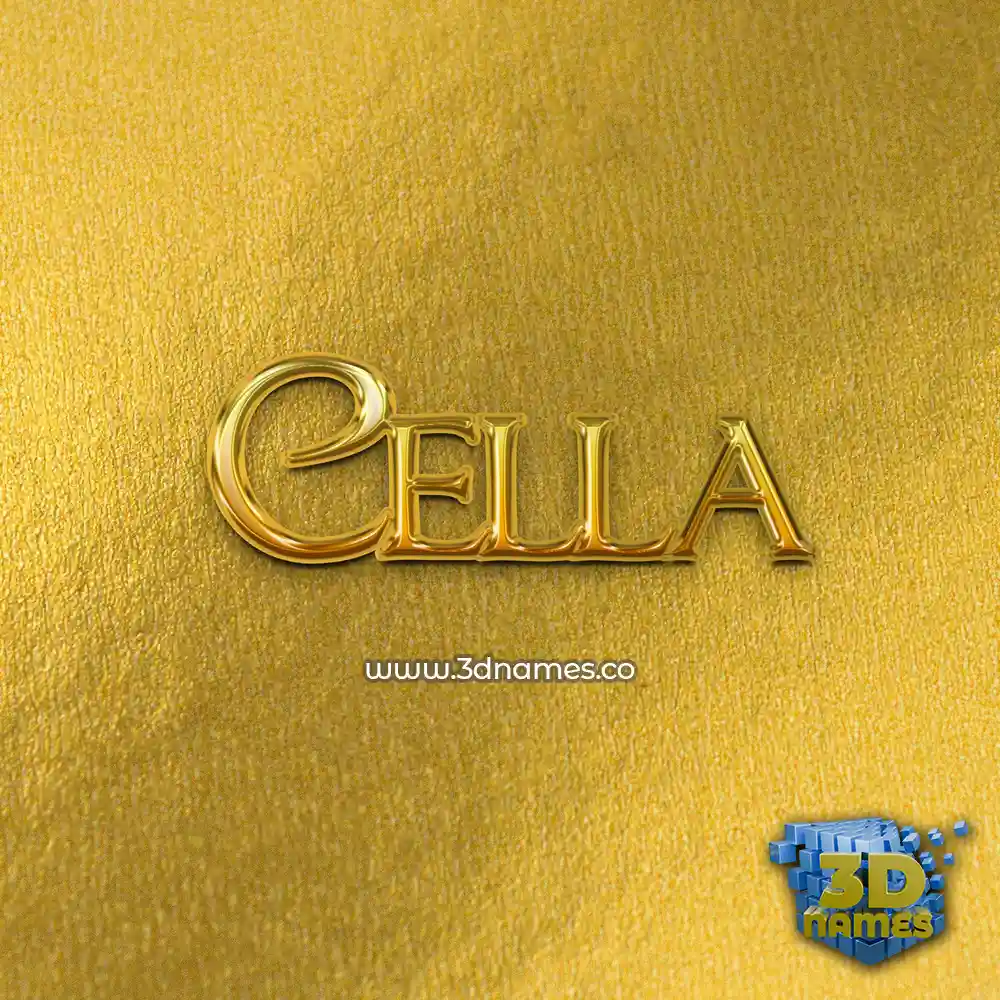 cella in All Gold style - 3D name wallpaper