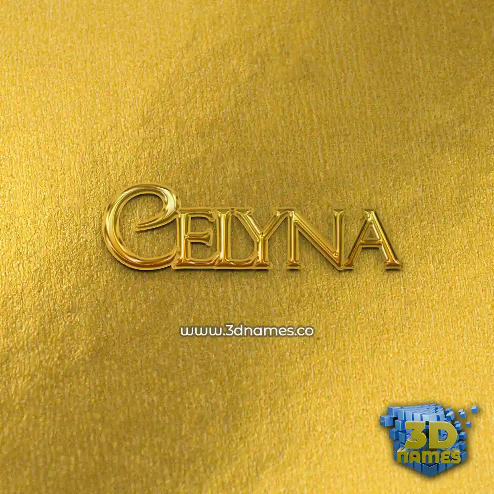 celyna in All Gold style - 3D name wallpaper