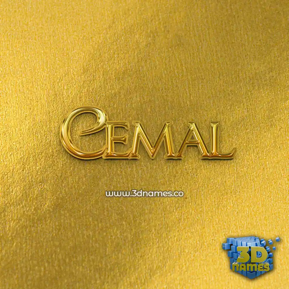 cemal in All Gold style - 3D name wallpaper