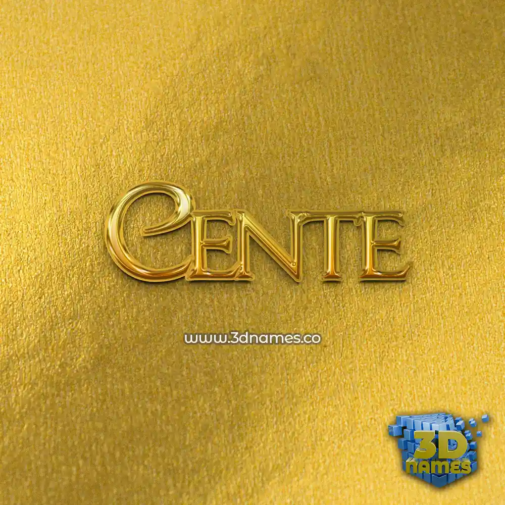 cente in All Gold style - 3D name wallpaper
